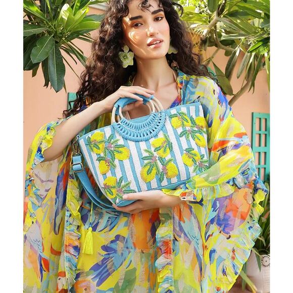 LIMONCELLO STRIPE TOTE BAG - Picture 2 of 7